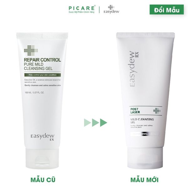 Sữa rửa mặt dạng gel dịu nhẹ dành cho da nhạy cảm, sau laser Easydew RX Post Laser Mild Cleansing Gel 150ML