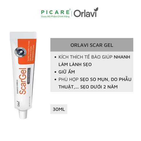 Kem Hỗ Trợ Trị Sẹo Orlavi ScarGel (35g) - Gel Làm Mờ 4 Loại Sẹo Lồi, Lõm, Co Rút & Phì Đại