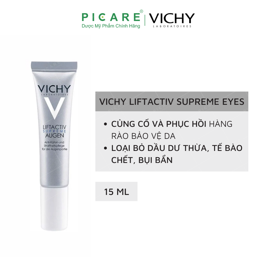 Kem Dưỡng Cải Thiện Nếp Nhăn Và Nâng Mí Mắt Vichy LiftActiv Supreme Eyes 15ml