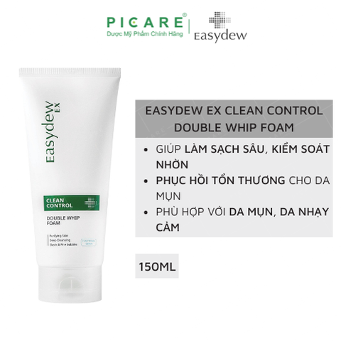 Sữa Rửa Mặt Phục Hồi Dành Cho Da Mụn Easydew Clean Control Double Whip Foam 150ML