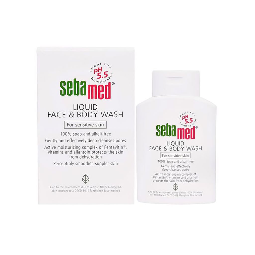 Sữa Rửa Mặt Và Tắm Toàn Thân Cho Da Nhạy Cảm Sebamed Liquid Face & Body Wash 200ml