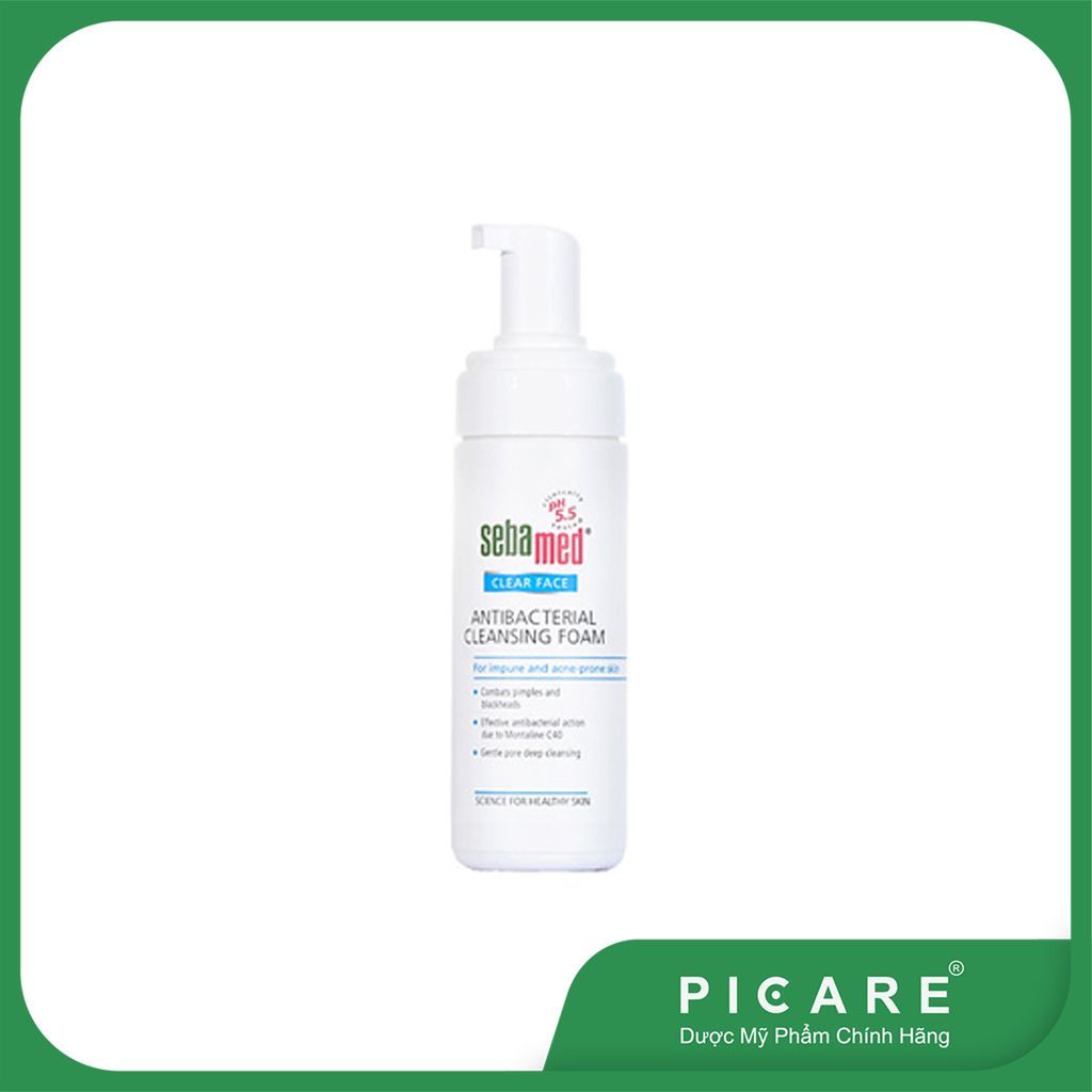 Sữa Rửa Mặt Tạo Bọt Giảm Khuẩn, Giảm Mụn SEBAMED pH 5.5 Sebamed Clear Face Antibackterial Cleansing Foam 150 ml