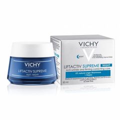 Kem Dưỡng Chống Nhăn & Làm Săn Chắc Da Chuyên Sâu (Ban Đêm) Vichy LiftActiv Night Supreme Anti-Wrinkle & Firming Correcting Care 50ml