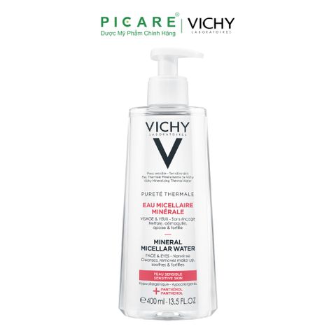 Nước Tẩy Trang Giàu Khoáng Chất Cho Da Nhạy Cảm Giúp Làm Sạch Sâu Và Dịu Da Vichy Purete Thermale Mineral Micellar Water Sensitive Skin 400ml