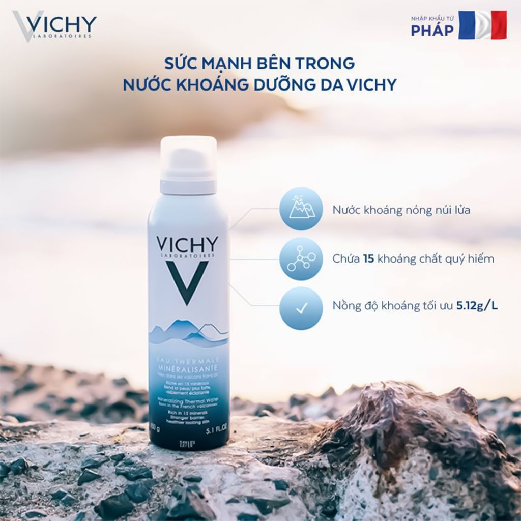 Xịt Khoáng Dưỡng Da Vichy Eau Thermale Mineralizing Thermal Water 150ml