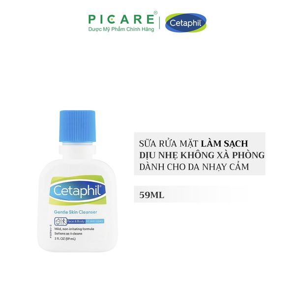 Sữa Rửa Mặt Dịu Nhẹ Cho Da Nhạy Cảm Cetaphil Gentle Skin Cleanser 59ml