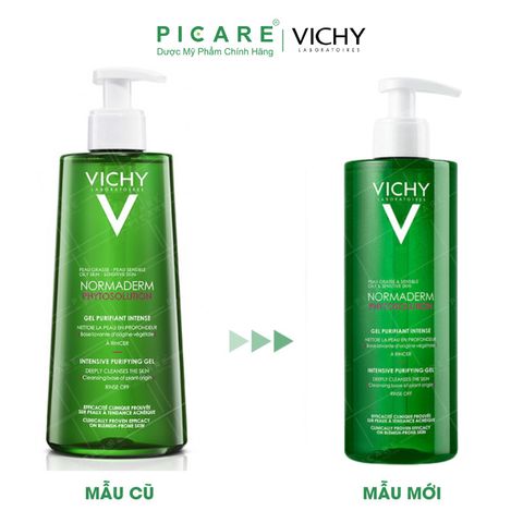 Sữa Rửa Mặt Dạng Gel Làm Sạch Sâu Cho Da Nhờn, Mụn Vichy Normaderm Phytosolution Intensive Purifying Gel 400ml