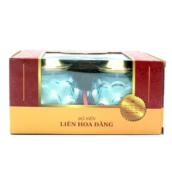 Bộ nến LIÊN HOA ĐĂNG LUC6088 (Xanh da trời)