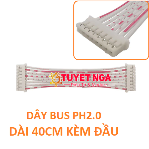 PH2.0 Dây Bus 8 Pin Dài 40cm