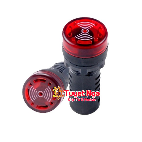 AD16-22SM Đèn Báo Có Còi Đỏ 22mm 220V