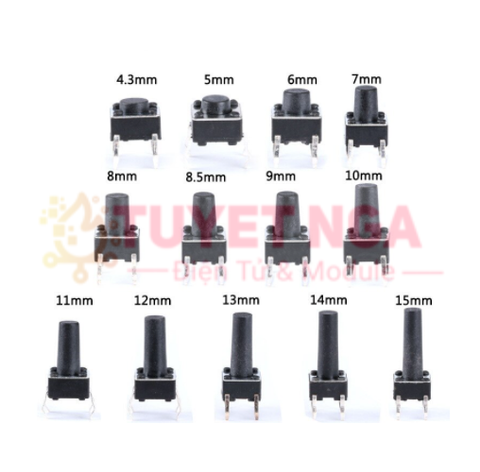 Nút Nhấn 4 Chân 6x6x4.3mm