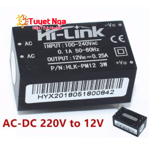 HLK-PM12 Nguồn AC-DC Hi-Link 12V 3W