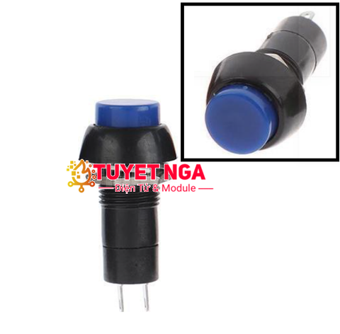 PBS-11A Nút Nhấn Giữ Xanh Dương 12mm