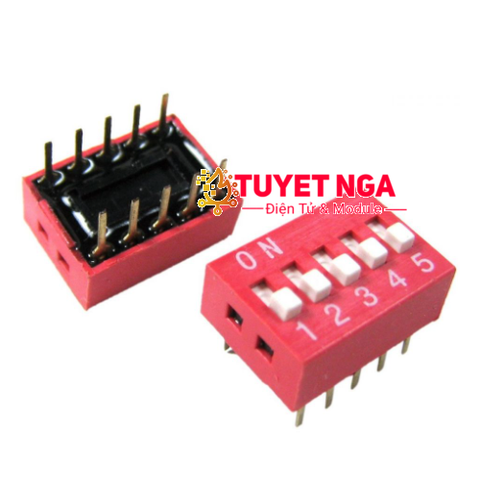 DS-05 Công Tắc Gạt 5 Bit Dip Switch 2.54mm