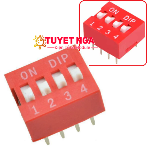 DS-04 Công Tắc Gạt 4 Bit Dip Switch 2.54mm