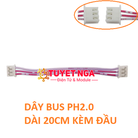 PH2.0 Dây Bus 3 Pin Dài 20cm