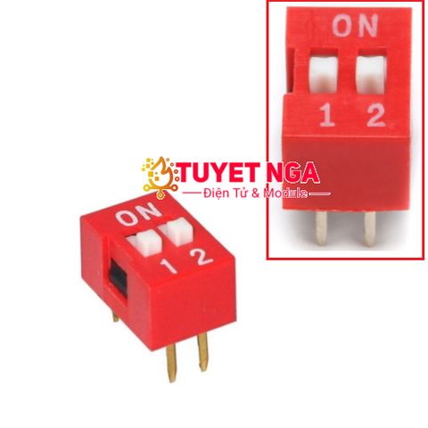 DS-02 Công Tắc Gạt 2 Bit Dip Switch 2.54mm