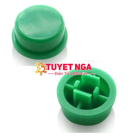 Nắp Nút Nhấn 12x12mm Xanh Lá