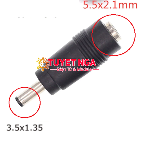 Đầu Chuyển DC 5.5x2.1mm sang 3.5x1.35mm