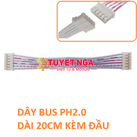 PH2.0 Dây Bus 5 Pin Dài 20cm