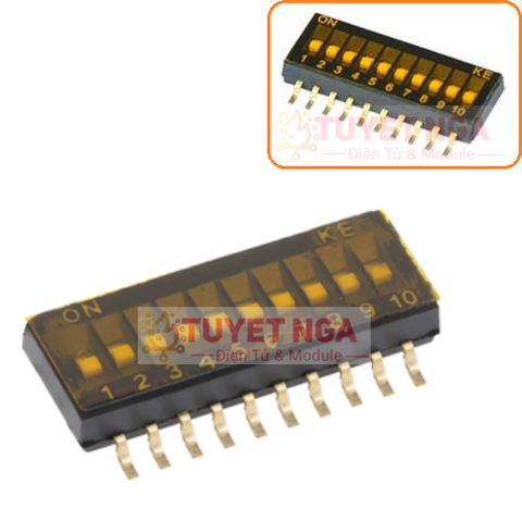 KE-10P Công Tắc Gạt 10 Bit Switch SMD 1.27mm