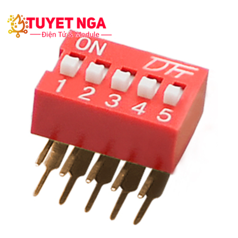 Công Tắc Gạt 5 Bit Dip Switch 2.54mm Dọc