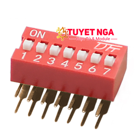 Công Tắc Gạt 7 Bit Dip Switch 2.54mm Dọc