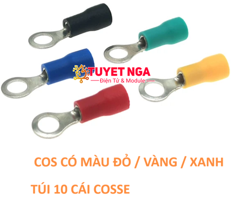 RV3.5-5 Đầu Cos Tròn 3.5-5 Phủ Nhựa (túi 10pcs)