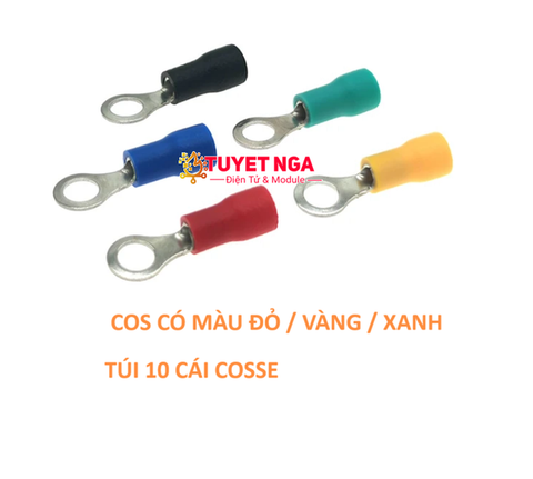 RV5.5-6 Đầu Cos Tròn 5.5-6 Phủ Nhựa (túi 10pcs)