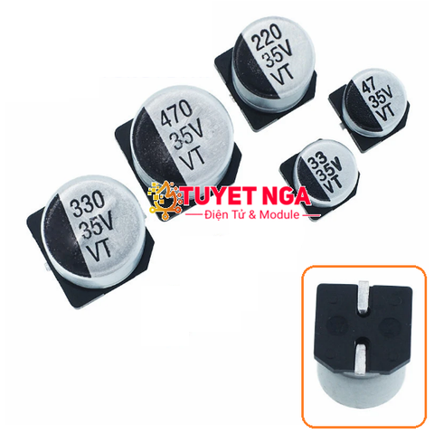 Tụ Nhôm 10uF 35V SMD Aluminum