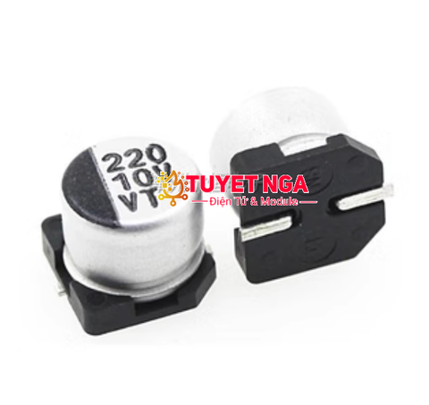 Tụ Nhôm 220uF 10V SMD Aluminum