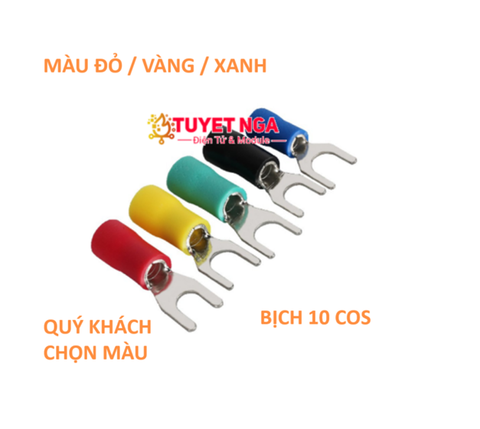 SV2-4 Đầu Cos Chỉa Chữ Y2-4 Phủ Nhựa (túi 10pcs)