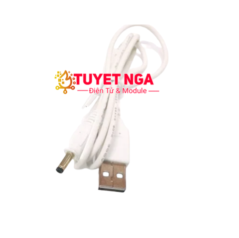 Cáp Chuyển USB Sang DC 3.5x1.3mm (trắng)