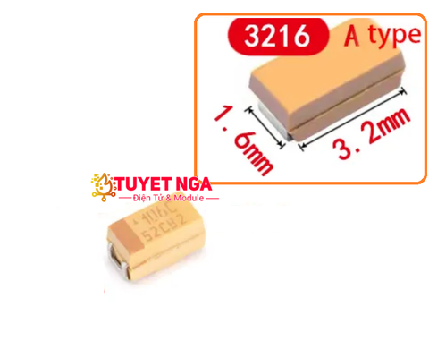 Tụ Tantalum 105C 1uF 16V 1206