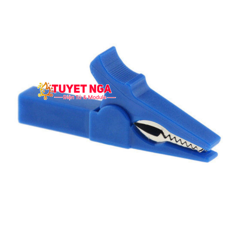 Kẹp Cá Sấu 32A Kẹp Mở 10mm Ra Bắp Chuối 4mm Xanh