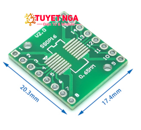 SSOP16 Mạch Chuyển Đổi SMD Sang DIP 16 Pin 0.65mm V2