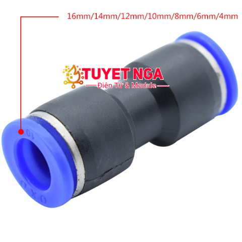 PU12 Đầu Nối Thẳng 12mm