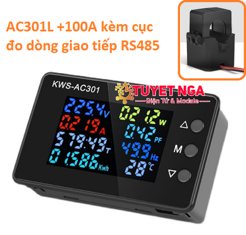 KWS-AC301L Đồng Hồ Đo Đa Năng 100A Giao Tiếp RS485