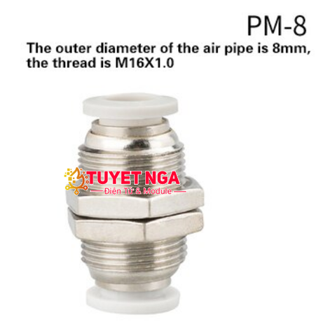 PM-8 Đầu Nối Thẳng Khí Nén 8mm