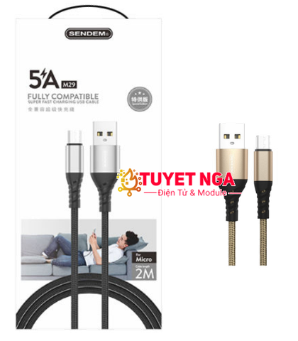 Cáp Sạc Nhanh Micro USB 5A Dài 2M M29