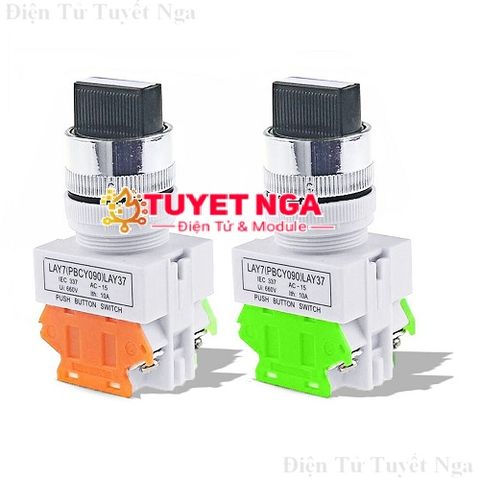 Công Tắc Xoay 3 Vị Trí Càng Ngắn 25mm LAY7(PBCY090)LAY37