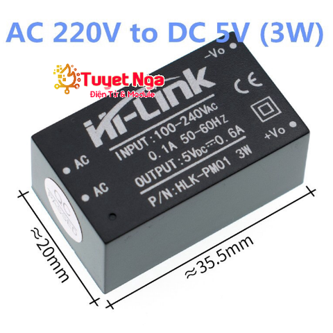 HLK-PM01 Nguồn AC-DC Hi-Link 5V 3W