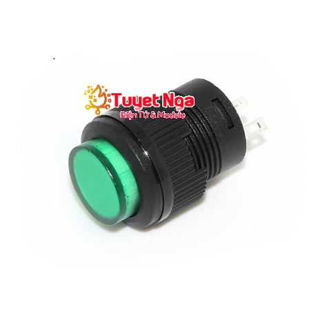 R16-503 Nút Nhấn Nhả Có Đèn Xanh 16mm