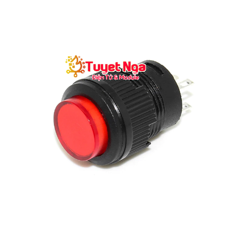 R16-503 Nút Nhấn Nhả Có Đèn Đỏ 16mm