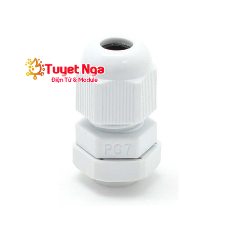 Ốc Siết Cáp Nhựa PG7 (Màu Trắng)