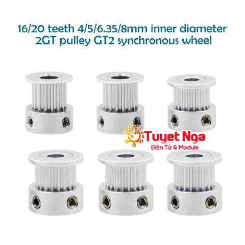 Puly GT2 16 Răng Trục 6.35mm