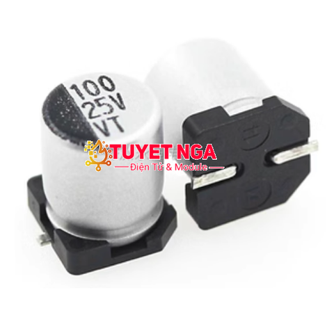 Tụ Nhôm 100uF 25V SMD Aluminum