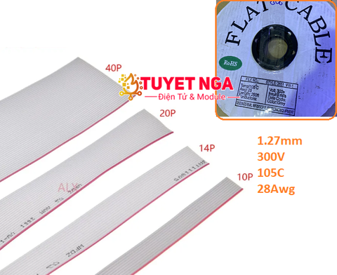 Dây Bẹ Xám Ribbon 26 Sợi 1.27mm 300V