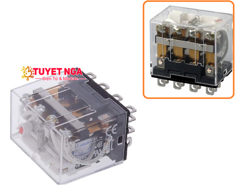 LY4N Relay Trung Gian Omron 12V 10A 14 Chân Dẹp