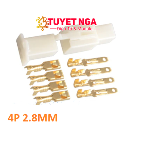 Jack Nhựa Nối 4 Pin Đực Cái (có cos)